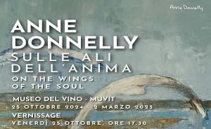  locandina mostra Anne Donnelly. Sulle ali dell'anima - Torgiano 